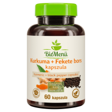 Bio Menü BioMenü bio kurkuma+fekete bors kapszula 60 db vitamin és táplálékkiegészítő