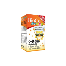 BioCo BioCo JUNIOR C+D duo családi csomag rágótabletta 100db vitamin és táplálékkiegészítő
