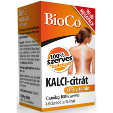 BioCo BioCo Kalci-citrát + D3-vitamin Megapack tabletta 90 db vitamin és táplálékkiegészítő