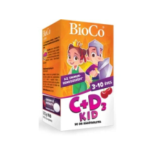 BioCo C+D3 KID cseresznye ízű rágótabletta 90db vitamin és táplálékkiegészítő