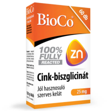  BIOCO CINK-BISZGLICINÁT 25 MG TABLETTA 60X vitamin és táplálékkiegészítő