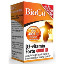 BIOCO D3-VITAMIN FORTE TABLETTA 4000 IU vitamin és táplálékkiegészítő