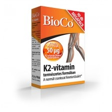 BioCo K2-vitamin 50 µg tabletta 90 db vitamin és táplálékkiegészítő