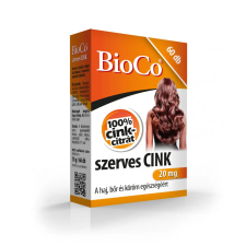  Bioco szerves cink tabletta 60 db vitamin és táplálékkiegészítő