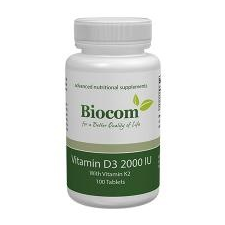Biocom Vitamin D3 2000 IU tabletta K vitaminnal /INGYENES SZÁLLÍTÁSSAL 100 db vitamin és táplálékkiegészítő