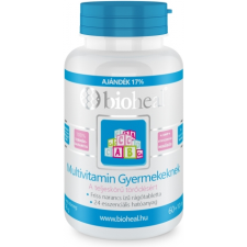 Bioheal Multivitamin gyermekeknek 21 esszenciális összetevővel rágótabletta 70db vitamin és táplálékkiegészítő