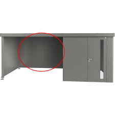 Biohort hátfal Neo szerszámos ház oldaltetőhöz 200 cm x 299 cm kvarcszürke kerti tárolás