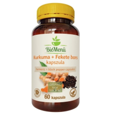  Biomenü Bio Kurkuma+Fekete bors kapszula – 60db vitamin és táplálékkiegészítő