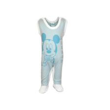 Biopamut Disney Mickey ujjatlan kék-bézs csíkos rugdalózó (Méret: 68) rugdalózó