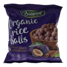 BIOPONT BIO BARNA RIZSGOLYÓ SZILVA-FAHÉJ előétel és snack