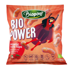 BioPont Bio Extrudált kukorica, valódi eperporral 55 g Biopont reform élelmiszer