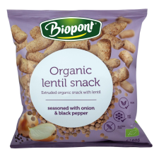 Biopont bio lencse snack, hagymás-borsos előétel és snack