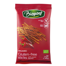BioPont Biopont bio gluténmentes sóspálcika paprikás 45 g reform élelmiszer