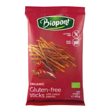 BioPont Biopont bio gluténmentes sóspálcika paprikás 45g reform élelmiszer