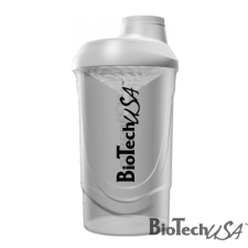 BioTech Átlátszó Wave Shaker - 600 ml fehér fitness eszköz
