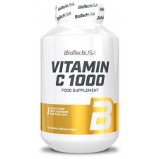 BioTech USA Étrend-kiegészítő tabletta C-vitaminnal 100 db 1000mg vitamin és táplálékkiegészítő
