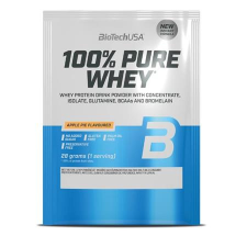 BioTech USA Tejsavó fehérjepor, 28g, BIOTECH USA "100% Pure Whey", almás pite vitamin és táplálékkiegészítő