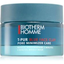 Biotherm Homme T - Pur Blue Face Clay tisztító maszk hidratálja a bőrt és minimalizálja a pórusokat 50 ml arcpakolás, arcmaszk