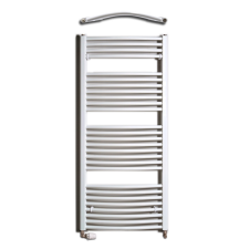 Birossi törölközőszárító radiátor - íves - fehér - 600x1320 mm fűtőtest, radiátor