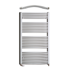 Birossi törölközőszárító radiátor - íves - fehér - 750x1320 mm fűtőtest, radiátor