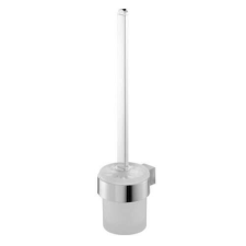 Bisk FUTURA SILVER 02986 króm WC kefe szett üveg tartóval takarító és háztartási eszköz