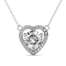 Bítia - Moissanite gyémánt ezüst nyakék nyaklánc