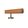 Bitu Lépcsőkorlát 100-200 cm rozsdamentes acél egyenes tartóval Ø 42 mm kapaszkodó egyenes végzáróval 200 cm bükkfából