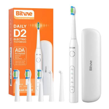 Bitvae D2 elektromos fogkefe szett pótfejekkel + utazótokkal fehér (D2 White) (D2 White) elektromos fogkefe