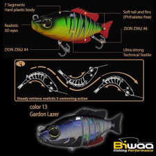  Biwaa Swimbait Seven S6&quot; 15cm 60g 13 Gardon Laser wobbler csali
