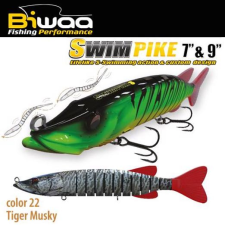  Biwaa Swimpike SS 7&quot; 18cm 26g 22 Tiger Musky wobbler csali