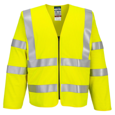  Bizflame Hi-Vis FR Long Sleeve Zip Vest