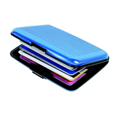  Biztonsági pénztárca, irattartó és bankkártya tartó kék színben
