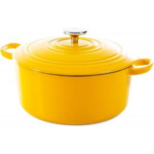  BK Bourgogne Sütõedény fedõvel kerek 28cm 6,7L zománcozott öntöttvas sárga 24505 edény