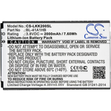 BL-41A1HB Telefon akkumulátor 2000 mAh mobiltelefon akkumulátor