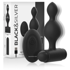 BLACK&SILVER - TUCKER KIS SZILIKON ANÁLIS DUGÓ TÁVIRÁNYÍTÓVAL vibrátorok