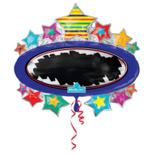 Black Board Star fólia lufi 78 cm party kellék