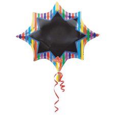  Black Board Stripe fólia lufi 88 cm party kellék