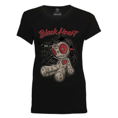 BLACK HEART Woodoo Doll női póló fekete