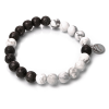  Black Hole  – Howlit és lávakő ásvány karkötő dobozban