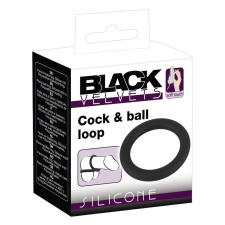 Black Velvets Black Velvet - szilikon péniszgyűrű (fekete) - 5cm péniszgyűrű