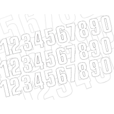 BlackBird Fekete Rigó Versenyszám 1 16x7,5cm Fehér Fehér egyéb motorkerékpár alkatrész