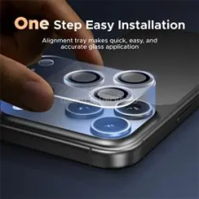 BlackBird Kameravédő Üvegfólia 9H fekete kerettel applikátorral Iphone 17 AIR készülékhez (BH1763) mobiltelefon kellék