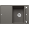 Blanco AXIA III 45S-F vulkánszürke üveg tart., SZINTBE ÉPÍTÉS
