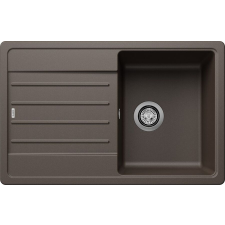 Blanco LEGRA 45S Silgranit egymedencés csepegtetőtálcás gránit mosogató, szifonnal, kávébarna, beépíthető mosogatótálca