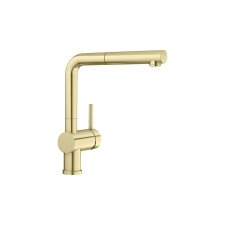Blanco LINUS-S csaptelep kihúzható fejjel, satin gold, magasnyomású csaptelep