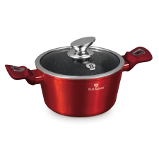 Blaumann Blauman BL-3985 Lábas Üveg fedővel Ø 20cm 2,5L - Piros (BL-3985) edény