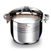 Blaumann Gourmet Line rozsdamentes fazék+üvegfedő, 22cmx15,5cm, 5,8 liter, indukciós, BL-1009