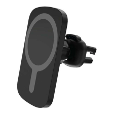 BLAUTEL 4-OK autós tartó (szellőzőre, mágneses, vezeték nélküli töltés, Magsafe rögzítés) FEKETE (MAGHOL) mobiltelefon kellék