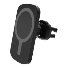 BLAUTEL 4-OK autós tartó (szellőzőre, mágneses, vezeték nélküli töltés, Magsafe rögzítés) FEKETE (MAGHOL) (MAGHOL) mobiltelefon kellék
