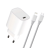 BLAUTEL 4-OK hálózati töltő Type-C aljzat (20W, PD gyorstöltés támogatás + lightning 8pin kábel) FEHÉR Apple IPAD, Apple IPAD (3rd Generation), Apple IPAD (4th Generation), Apple iPhone 6 4.7, Apple